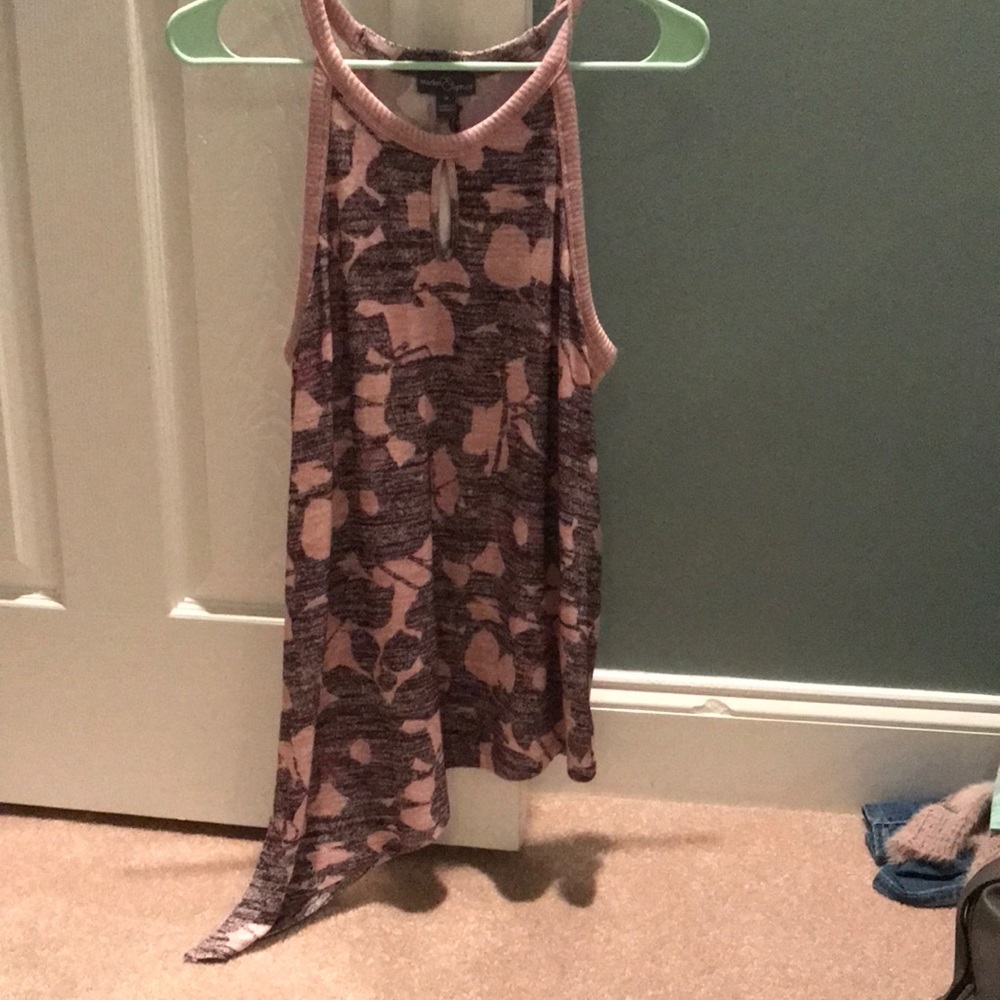 Mauve side tie knit top